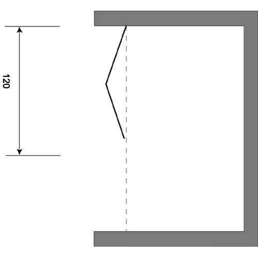 Badwand Plieger Economy 2-delig 2.2 mm Acryl 120x141.2 cm Wit