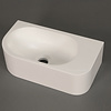 Luca Sanitair Fontein Luca Sanitair Wand 40x21.5x12 cm Mineral Stone Zonder Kraangat Glans Wit Rechts