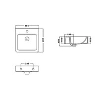 Plieger Wastafelpack Compleet Seattle Met Overloop 45x45CM, Wastafelkraan, Designsifon en Bevestigingsset Wit