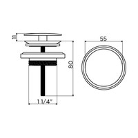 Clou Mini Wash Me Afvoerplug Met Afdekkap 55mm Mat Wit