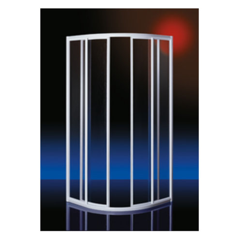 Douchecabine Plieger Class Kwartrond 88/92x185cm 3mm Glas Aluminium 