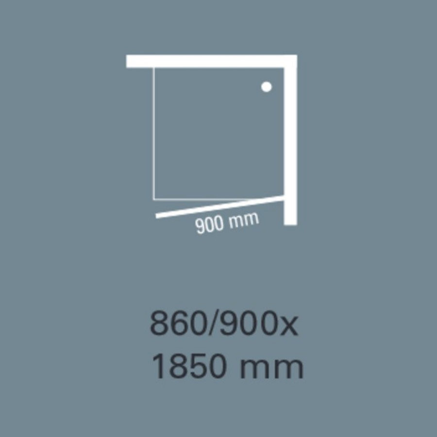 Nisdeur Plieger Class Draaideur 3mm Glas Omkeerbaar 90x185cm Wit