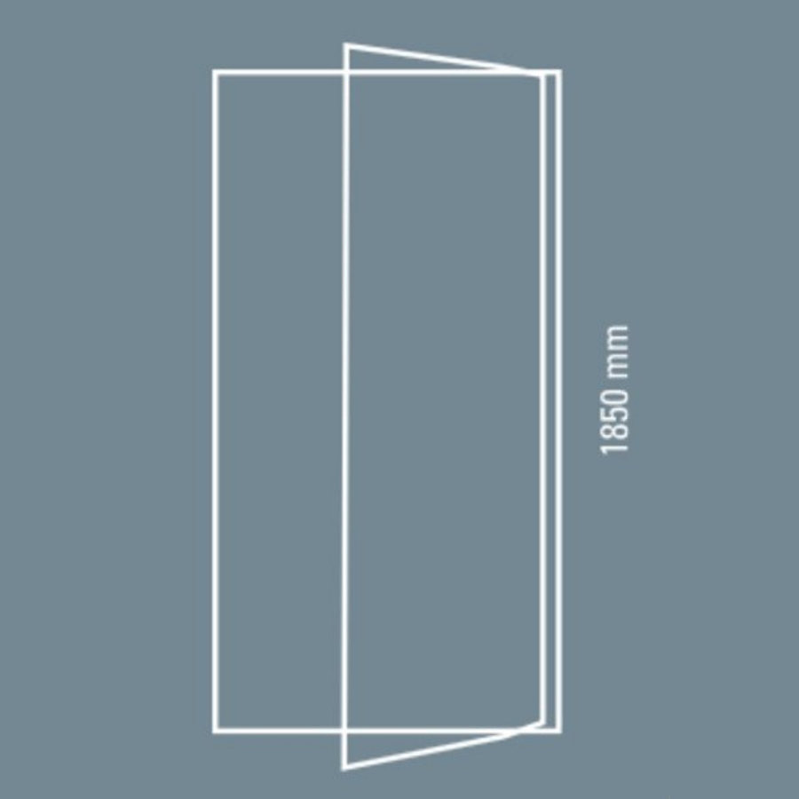 Nisdeur Plieger Class Draaideur 3mm Glas ''Omkeerbaar 90x185cm Aluminium