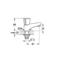 Fonteinkraan Grohe Costa Trend Chroom