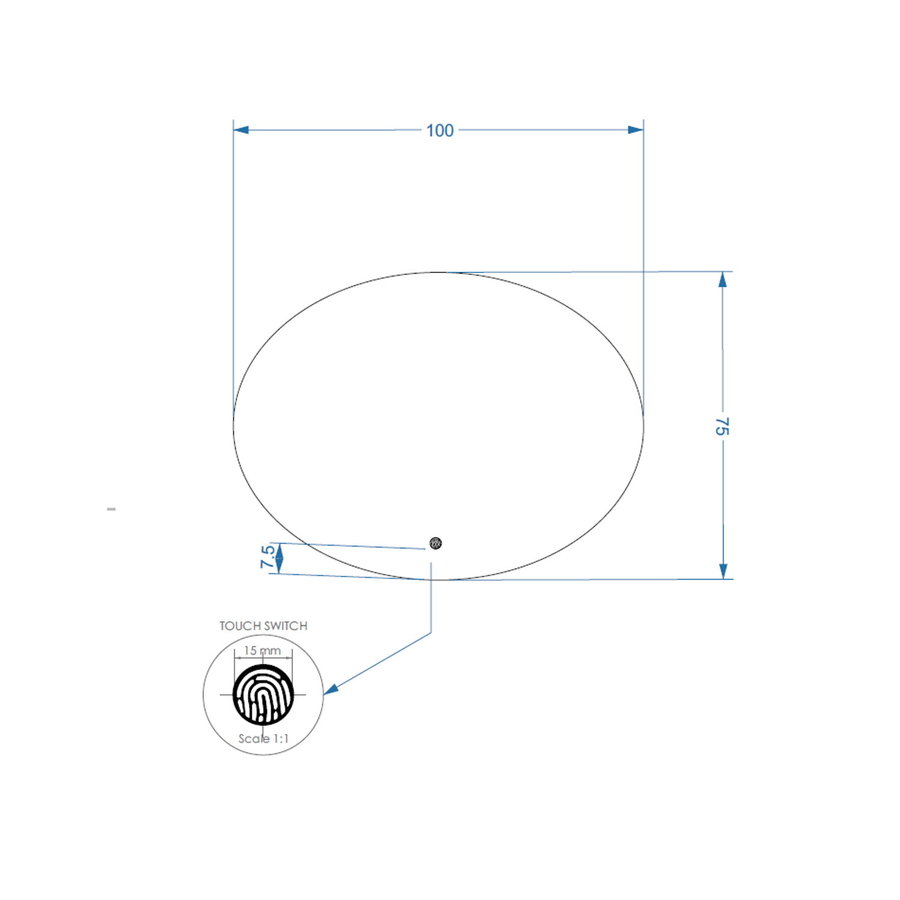 Badkamerspiegel LED BWS Spark Ovale