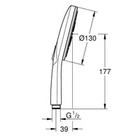 Handdouche Grohe Rainshower SmartActive 130 Rond 13cm Warm Sunset Geborsteld