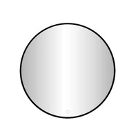 Badkamerspiegel Best Design Venetië Nero LED Verlichting 140x140 cm Rond Mat Zwart