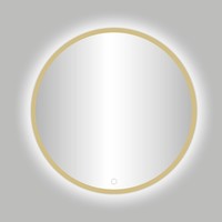 Badkamerspiegel Best Design Venetië Nancy LED Verlichting 140x140 cm Rond Mat Goud