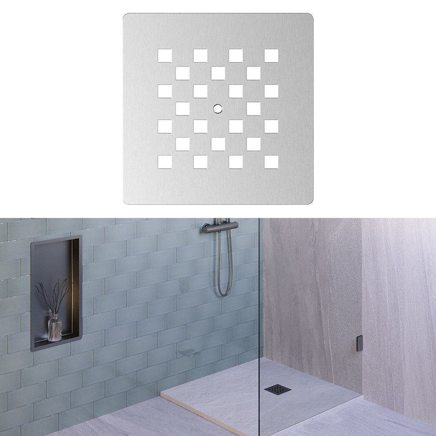 Douchebak Sanitop Just Creating Relievo Crag 90x120 cm Mat Wit