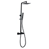Aqua Splash Regendoucheset Aqua Splash Thermostatisch Square met Handdouche Mat Zwart