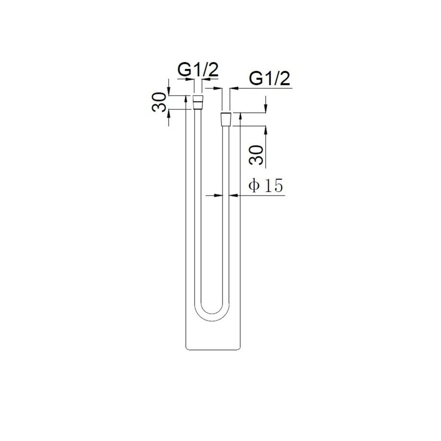 Doucheslang Aqua Splash Kunststof 150 cm Gunmetal