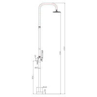 Buitendouche Aqua Splash Inclusief Handdouche RVS 304