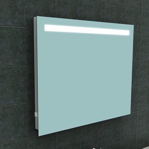 Badkamerspiegel Aqua Splash Mire Rechthoek Inclusief LED Verlichting + Stopcontact 100 cm 