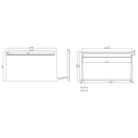 Badkamerspiegel Aqua Splash Mire Rechthoek Inclusief LED Verlichting + Stopcontact 140 cm