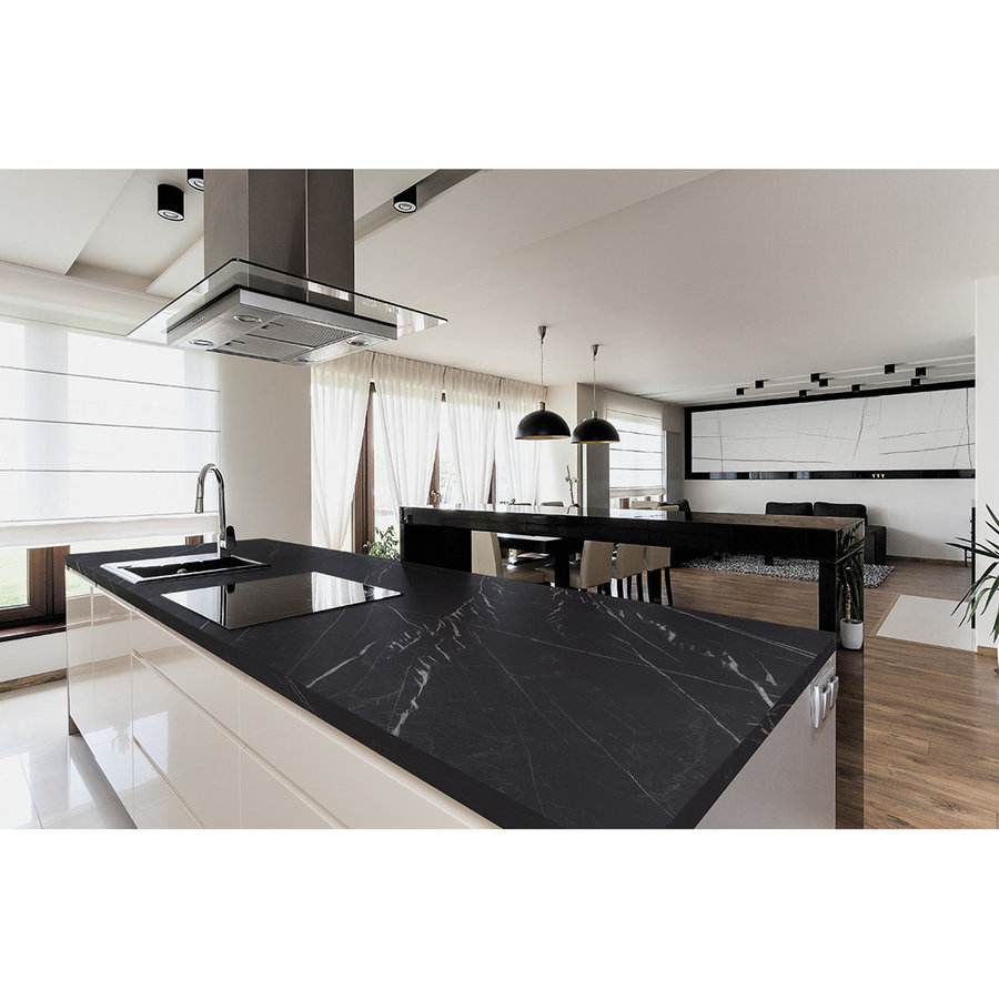 XL Vloertegel Energieker Ekxtreme Levigato Marquina Black Glans Zwart 120x120 cm (prijs per m2)