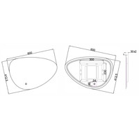 Badkamerspiegel Aqua Splash Luma Dimbare LED Verlichting 60x40 cm