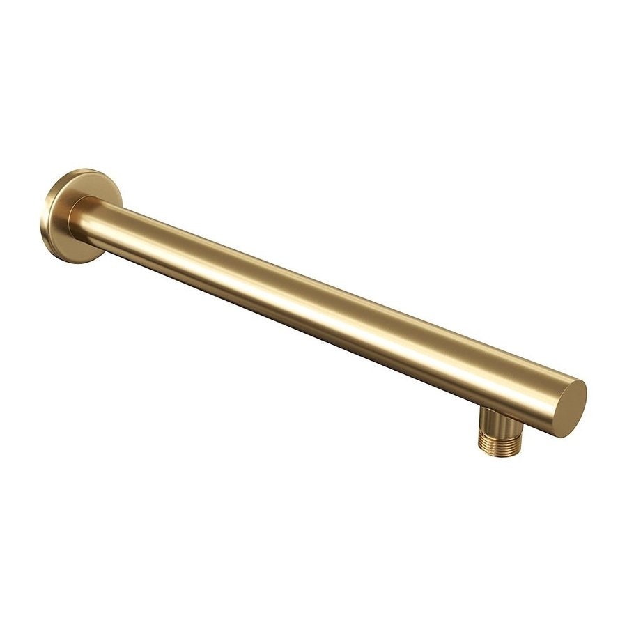Regendoucheset Inbouw Brauer Gold Edition Thermostatisch 20cm met Wandarm, Glijstang en Handdouche 3-Standen Losse Stopkranen Geborsteld Goud