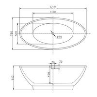 Vrijstaand Bad Best Design Redpool 178x78x61 cm Acryl Rood