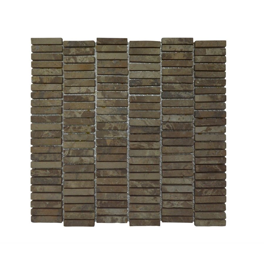 Mozaiek Parquet 1x4.8 30x30 cm Marmer Moccacino (Prijs per 0,99 M2)