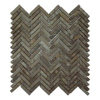 Mozaiek Parquet 1x4.8 30x30 cm Marmer Moccacino Visgraat (Prijs per 0,99 M2)