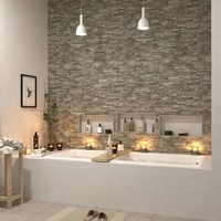 Badplank Gliss Shelf Recht 80 cm Massief Eikenhout Wit Olie