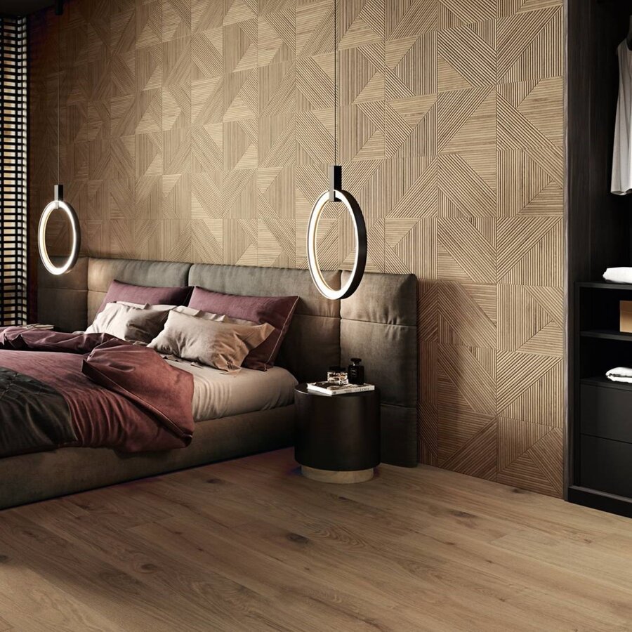 Wandtegel Colorker Tangram 31.6x100 cm Mat Walnut (prijs per m2)