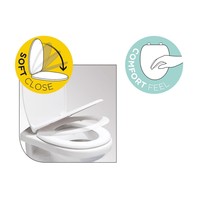 Toiletzitting Tiger Titan Comfort Feel Softclose Houtstructuur Grijs