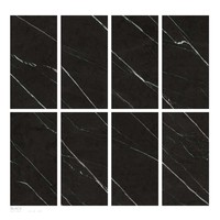 Vloertegel Mykonos Excelsior Black 120x120cm Glans Marmerlook Zwart (prijs per m2)