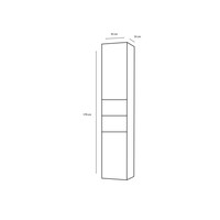 Badkamerkast Differnz Fabulous 33x35x180 cm MDF Wit