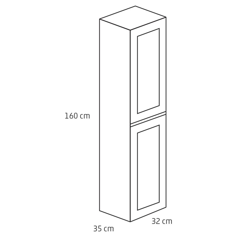 Badkamerkast Differnz Reno 160x35x32cm Eiken