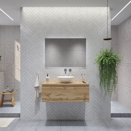 Badkamermeubel Gliss Eros 100 cm Met Waskom (Verschillende Kleuren) 