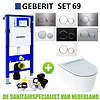 Geberit UP320 Toiletset set69 Geberit ONE Rimless Diepspoel Turboflush Wit met Sigma 20 drukplaat