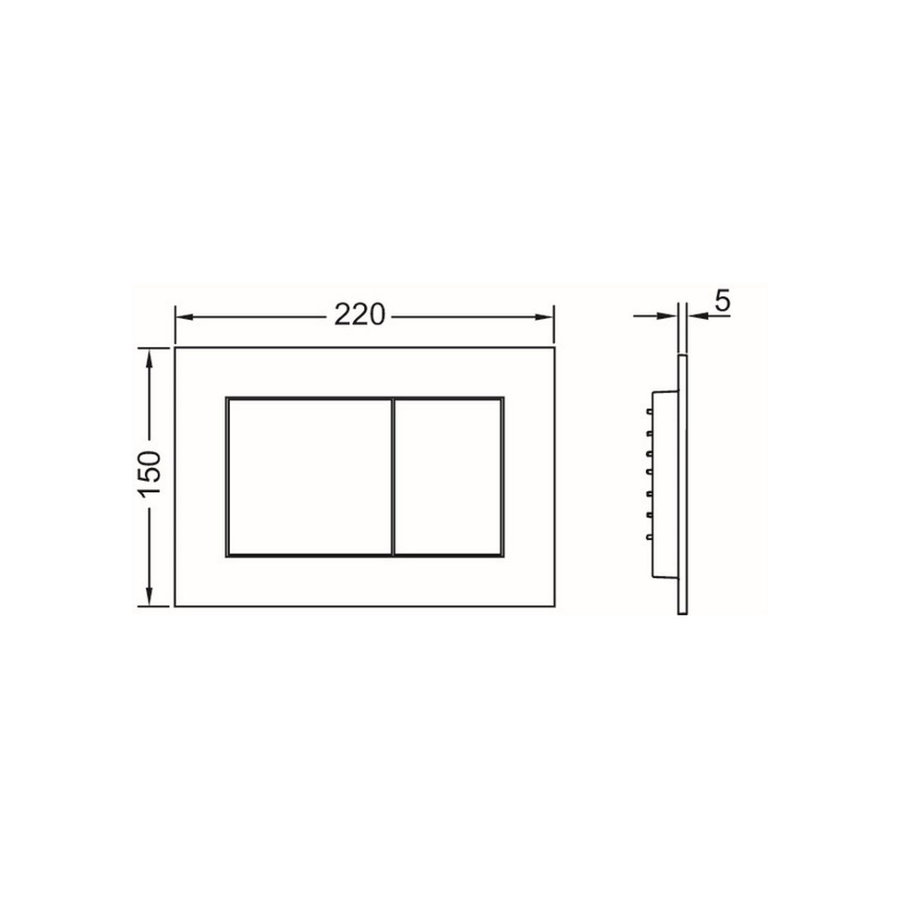 TECE Profile Inbouwreservoir Toiletset Geberit ONE Rimless Diepspoel Turboflush Wit met drukplaat