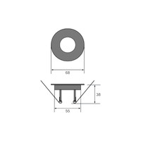 Inbouwspot Häsler Ferrara Incl. Fase Aansnijding Dimbaar 6,8 cm 4 Watt Warm Wit RVS Set (Meerdere Spots)