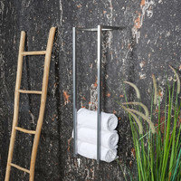 Handdoekenrek AQS Industrieel 95x25x20 cm Chroom