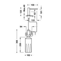 Elektronische Zeepdispenser Tres Tempo Base Laag Chroom