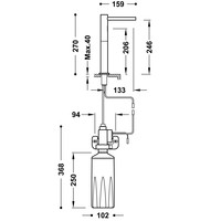 Elektronische Zeepdispenser Tres Tempo Base Hoog Chroom