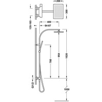 Regendoucheset Tres Slim Exclusive Opbouw Mengkraan met Antikalk Handdouche RVS