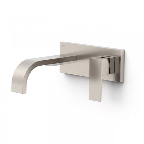 Wastafelmengkraan Inbouw Tres Cuadro Exclusive Gebogen Uitloop en Korte Hendel RVS 
