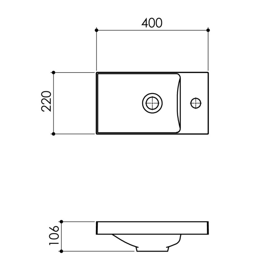 Fontein Aquasplash Marble Voor Frame Cast Marble 40x22 cm Zonder Overloop Mat Zwart