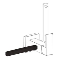 Handdoekhouder t.b.v. bidetmengkraan Tres Cuadro Exclusive Mat Zwart