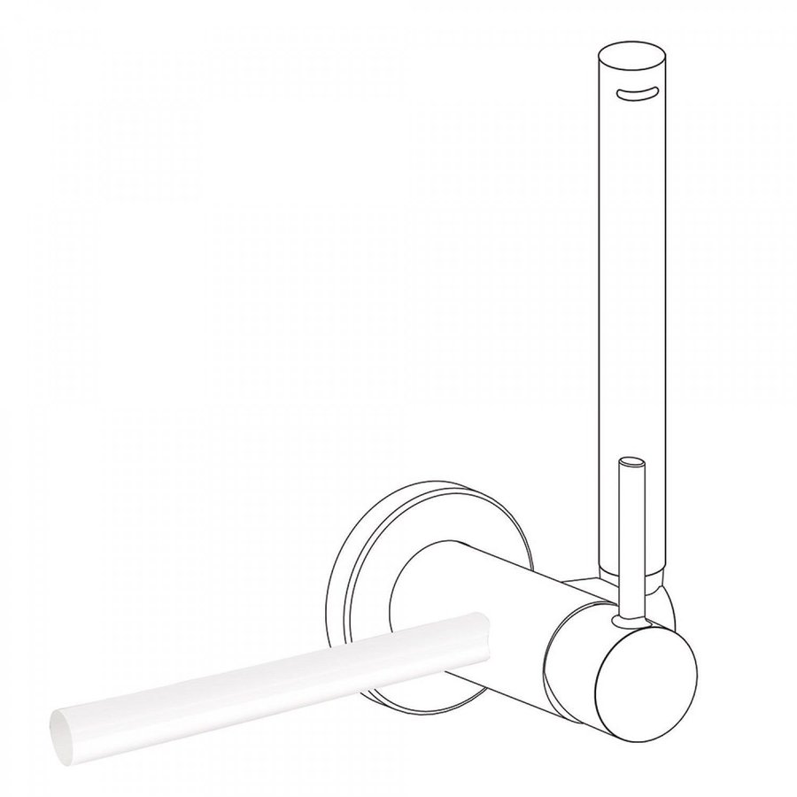 Handdoekhouder t.b.v. bidetmengkraan Tres Study Exclusive Mat Wit