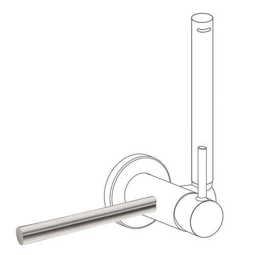 Handdoekhouder t.b.v. bidetmengkraan Tres Study Exclusive RVS 