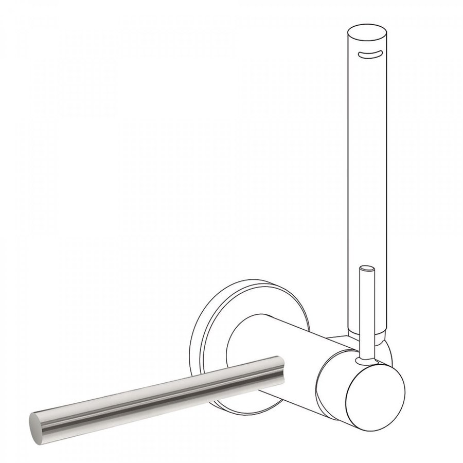 Handdoekhouder t.b.v. bidetmengkraan Tres Study Exclusive RVS