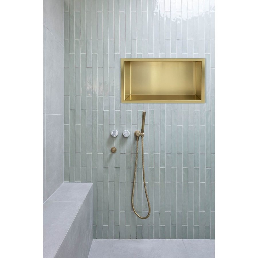 Inbouwnis Aquasplash Incorporado 30x60x10 cm Geborsteld Messing Goud