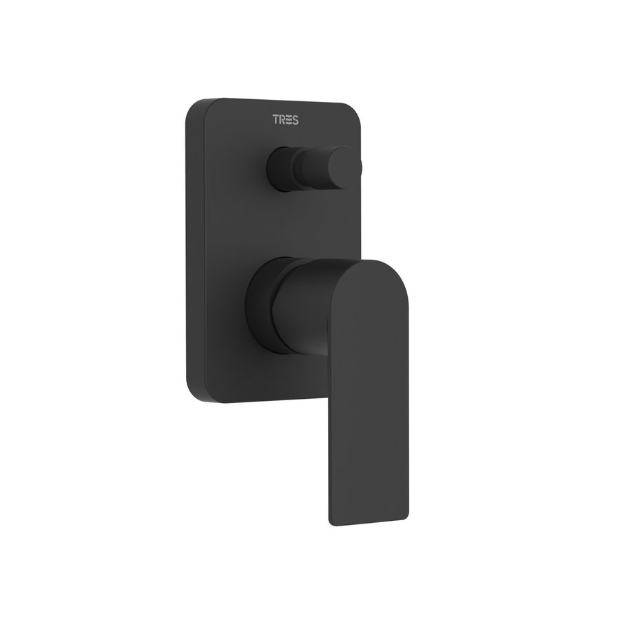 Douchekraan Inbouw Tres Loft Colors 1-Hendel met Omstel Mat Zwart