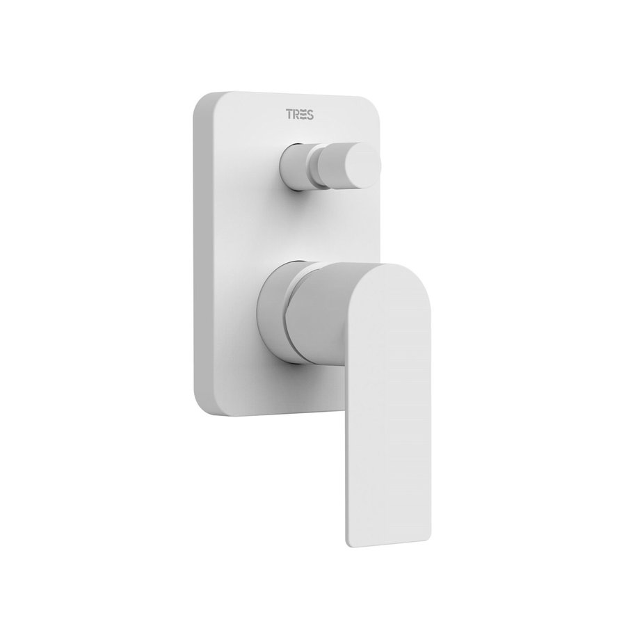 Douchekraan Inbouw Tres Loft Colors 1-Hendel met Omstel Mat Wit