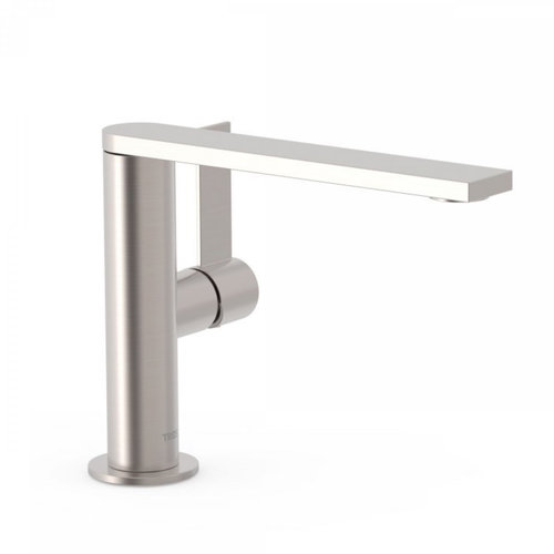 Wastafelmengkraan Tres Project 1-Hendel Uitloop Recht 15,3 cm Rond RVS 