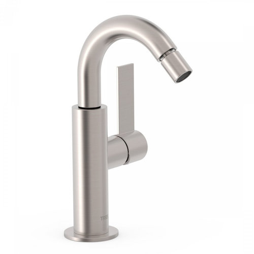 Bidetmengkraan Tres Project Hendel Uitloop Gebogen 16,5 cm Rond RVS 