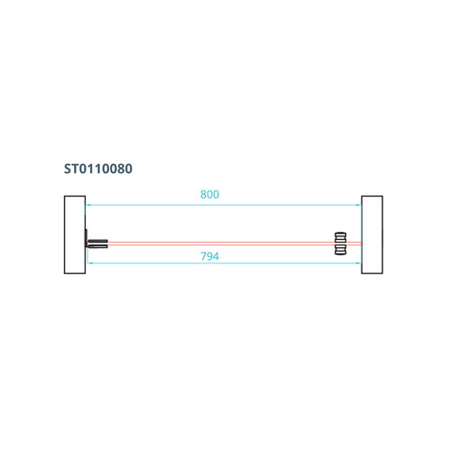 Nisdeur Van Rijn ST01 Profielloos 80x200 cm Met Satijnbaan 8 mm Zwart 